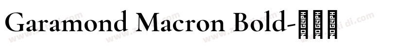 Garamond Macron Bold字体转换